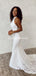 Elegant Halter Mermaid Lace Long Cheap Wedding Dresses, WDS0047