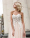 Beautiful Sweetheart Long Cheap Blush Pink Prom Dresses With Applique, QB0656