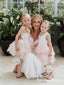 New Arrival Round Neck Pink Tulle A-line Long Cheap Flower Girl Dresses, FGS0015