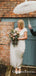Simple V-neck Cap Sleeve Long Cheap Wedding Dresses, QB0859