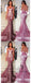 Spaghetti Strap Pink Mermaid Prom Dresses Sexy Backless Formal Dresses, QB0282