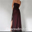 Simple Black-Red Sheath Spaghetti Straps Long Evening Prom Dresses, WGP242