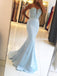 Strapless Sweetheart Neck Beaded Bodice Mermaid Long Cheap Prom Dresses, QB0278