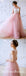 Unique A-Line Jewel Pink Tulle White Lace Long Cheap Wedding Dresses, QB0816