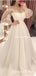 Ball Gown New Arrival V-neck Long Sleeves Ivory Tulle Princess Long Cheap Evening Prom Dresses, QB0973